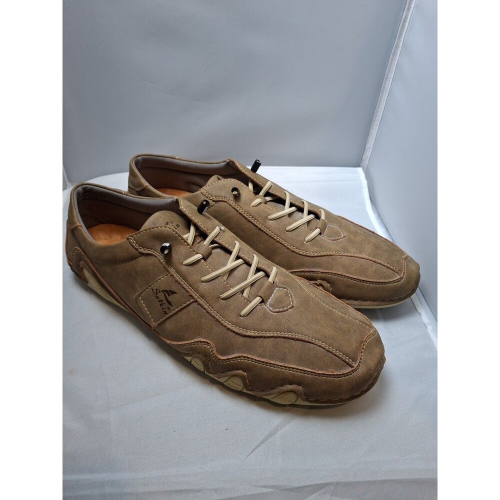 SALKIN Men's Casual Comfort Loafers Slip-On Walking Shoes Brown Size 13.5